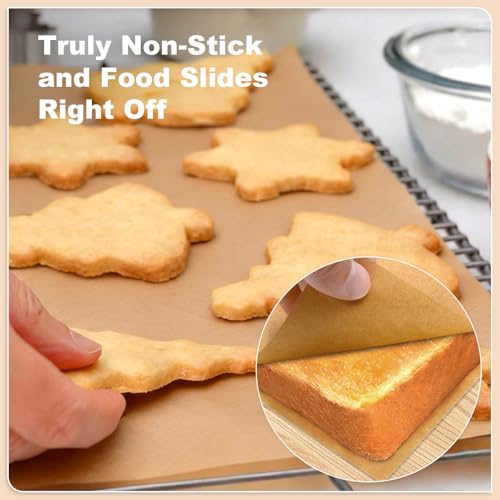 Cinyarly Non-Stick Parchment Paper Sheets - 220 Pcs, 8.5x8.5 Inch