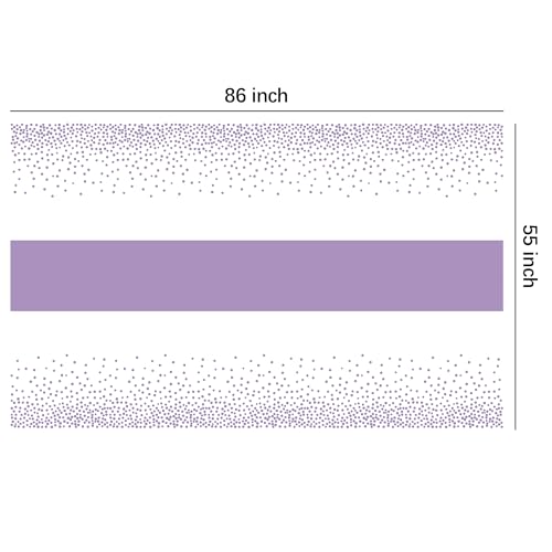 Lavender Purple Party Tablecloth Set - White & Purple Decorations
