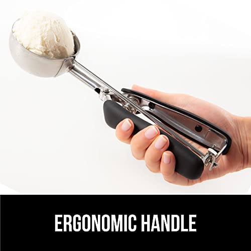 Gorilla Grip Stainless Steel Cookie Scoop Set - 1, 2, 3 TBSP, Black
