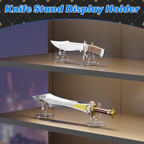 Acrylic Knife Display Stand - Adjustable Holder for Blade Collection