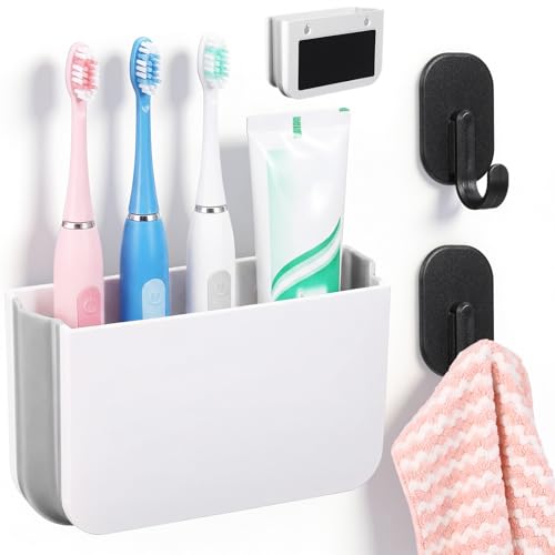 Magnetic Foldable Toothbrush Holder for Cruise Travel with Hooks