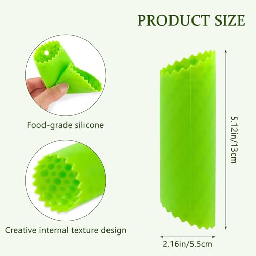 YOLCAR Garlic Peeler Duo Pack - Silicone Skin Remover, 5.12-Inch