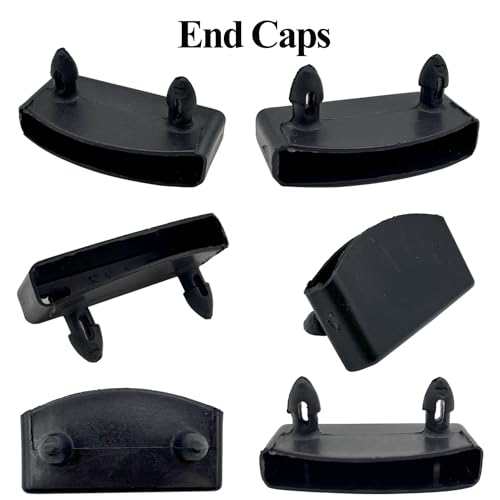 Honigo 20pcs Black Bed Slat End Caps - 54x9mm Plastic Holders