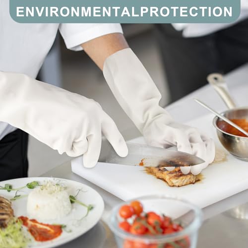 Medium Nitrile Cleaning Gloves - 15 Inch, Reusable & Hypoallergenic