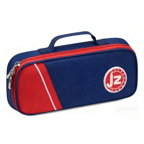 Large Capacity Oxford Pencil Case with Handle & Dual Zippers