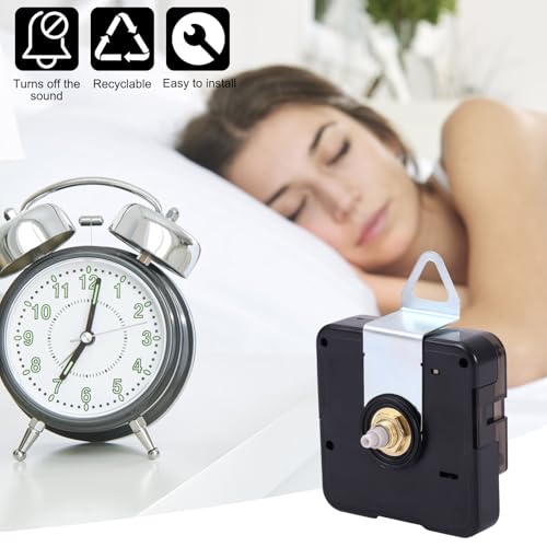 Quartz Clock Movement Replacement Kit 13mm Shaft Silent Mechanism DIY Repair