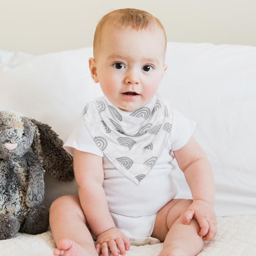 GLLQUEN BABY Muslin Swaddle Blanket 3-Pack - Star Pattern, Bamboo Cotton