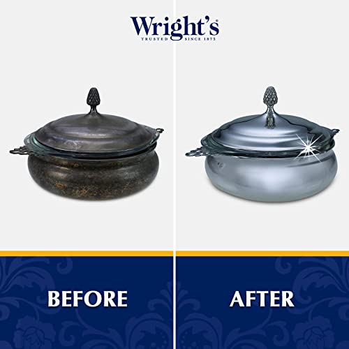 Wright's Silver Cleaner and Polish Cream, 8 oz - Ammonia-Free Metal Polish