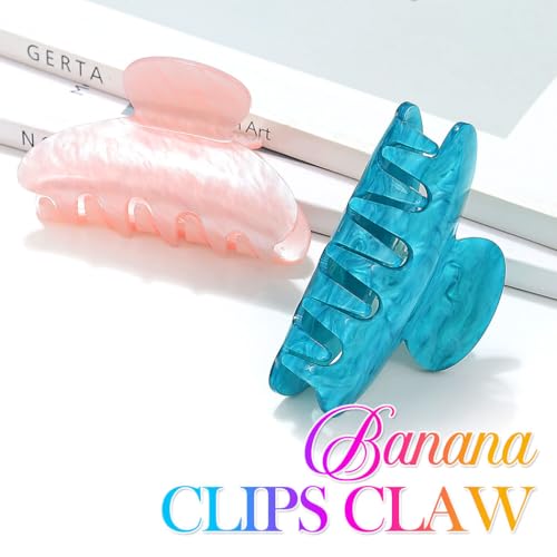 Gortin Medium Acrylic Hair Claw Clips Nonslip for Thick Hair