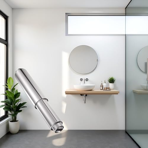 Stainless Steel Toilet Paper Holder with Spring-Loaded Design