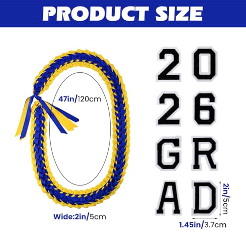 2026 Graduation Ribbon Lei with Brooches - Double-Sided Garland for DIY