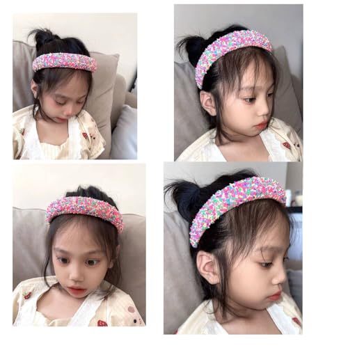 Rhinestone Padded Headband Wide Candy Hair Band for Women