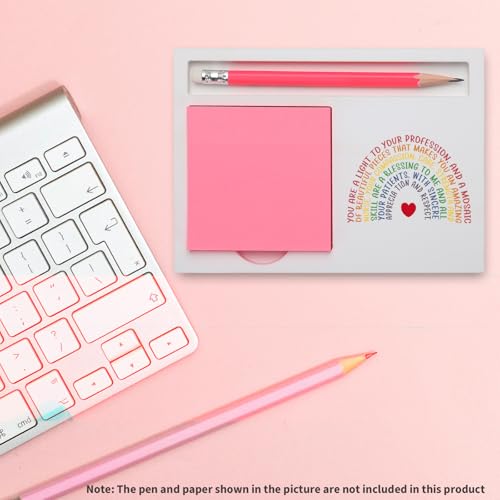 Inspirational Rainbow Desk Organizer for Nurses - Heart Design Gift