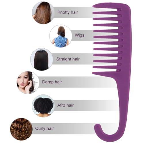 3 Pack Wide Tooth Hair Comb Set for Curly and Wet Hair Detangling