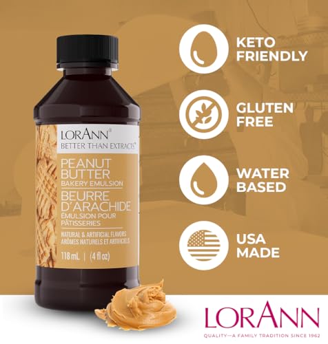 LorAnn Oils Peanut Butter Emulsion - 4 Fl Oz Baking Flavoring