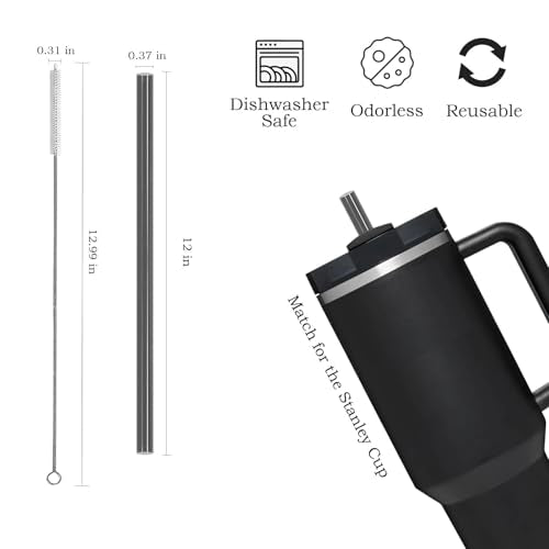 Reusable Straws for Stanley Cup 30oz/40oz - 4 Pack, BPA Free