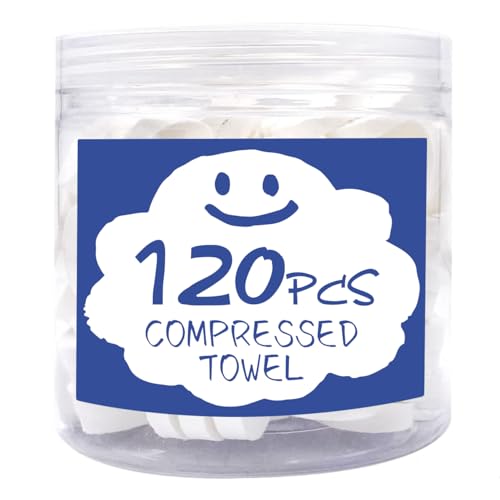120PCS - Compressed Towels, Camping Towel, Portable Towel, Disposable Face Towels for Travel, Compressed Coin Tissue, Reusable Cleaning Towel ASIN: B0D4R13X1M SKU: Camping Towel 0