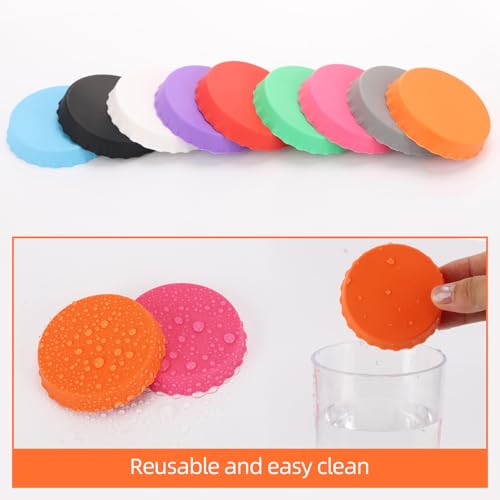 18Pcs Reusable Silicone Soda Can Lids - Multi-Color Carbonation Savers