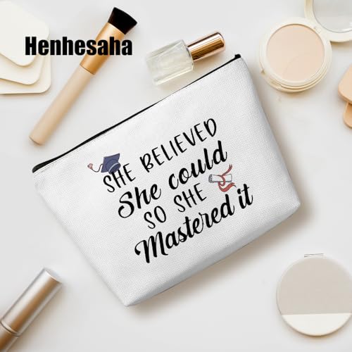 Cosmetic Bag for Women Waterproof Cotton Linen Travel Toiletry Pouch 9.7x6.8in