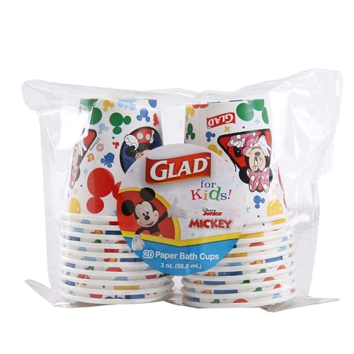 Disney Mickey and Friends Disposable Mini Paper Cups - 20 Count, 3 Oz