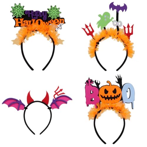 Halloween Spider Web Ghost Horns Headband Party Hair Accessory