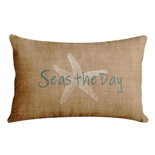 Emvency Starfish Throw Pillow Cover, 20x26 Inch, Coastal Decor