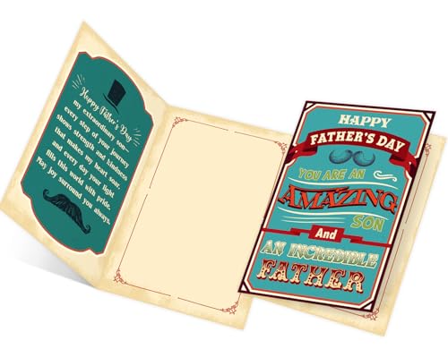 Father's Day Card for Son - Sentimental Keepsake with Envelope