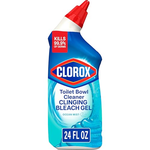 Clorox Toilet Bowl Cleaner Bleach Gel, Ocean Mist, 24 oz