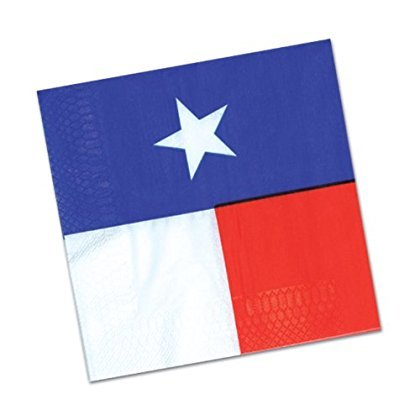 Texas State Flag 2-Ply Paper Napkins - 16 Count Party Supplies