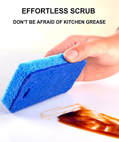 METUUTER Heavy Duty Dual-Sided Kitchen Scrub Sponges - 12 Count
