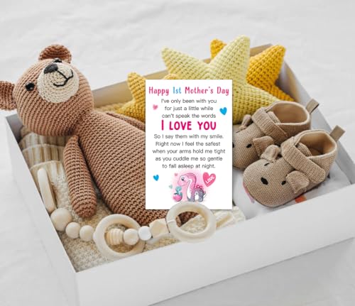 Happy 1st Mother's Day Card for New Mom - Cute Dinosaur Design