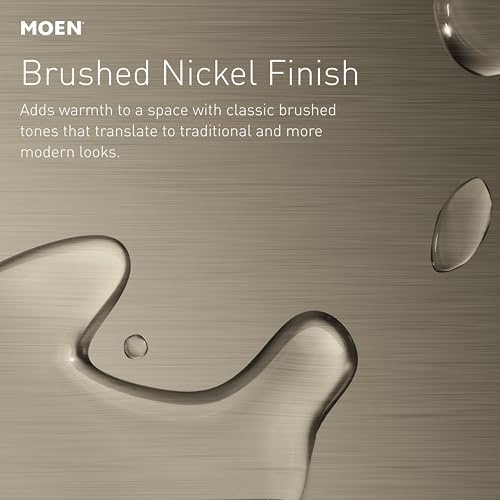 Moen Preston Brushed Nickel 7-Inch Bathroom Towel Ring - Wall-Mounted