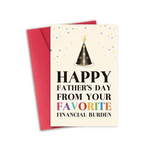 Funny Father's Day Card - Premium 8x5.3 Inch Card with Envelope