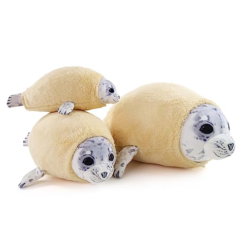 Furvana Chubby Blob Young Seal Pillow - Soft Plushie, Small 12in
