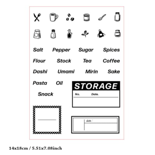 Silicone Stamp Set for DIY Scrapbooking & Card Making - Kitchen Tools Design