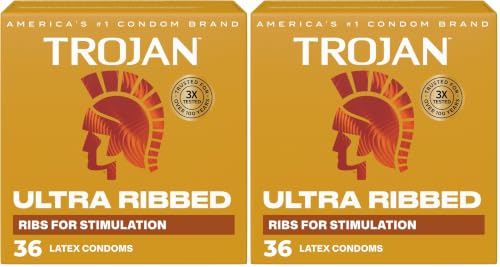Trojan Ultra Ribbed Condoms - 24 Count Pack for Enhanced Stimulation