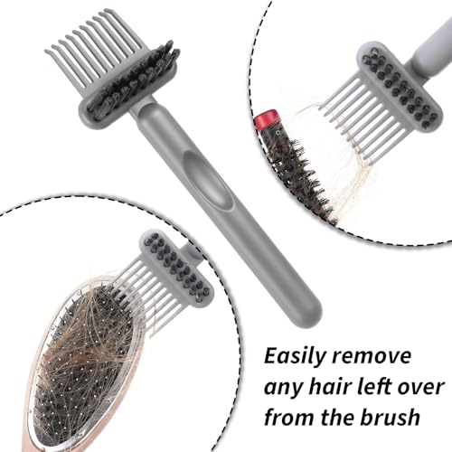 Yuanchu 2-in-1 Hair Brush Cleaner Tool - Dual-Sided Grey Comb