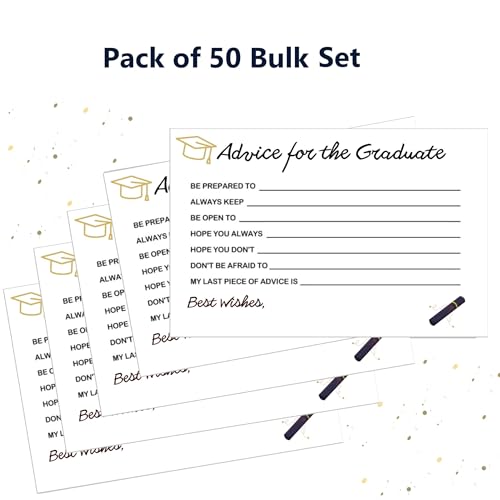 Graduation Advice Cards - 50 Pack for 2026 Celebrations