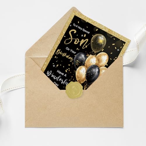 Funny Son Birthday Card - Balloon Design Greeting Card gm-017