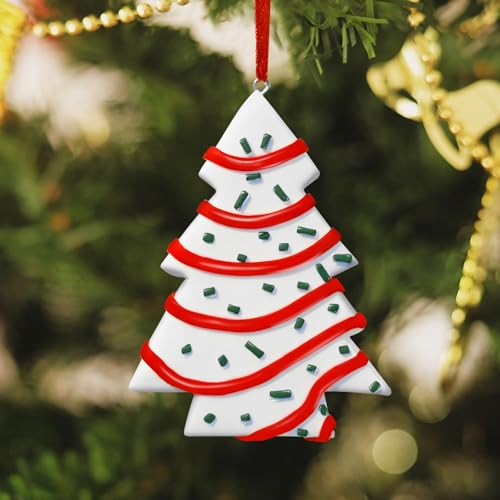 4pcs Christmas Tree Cake Ornaments Handmade Polymer Clay Dessert Decorations