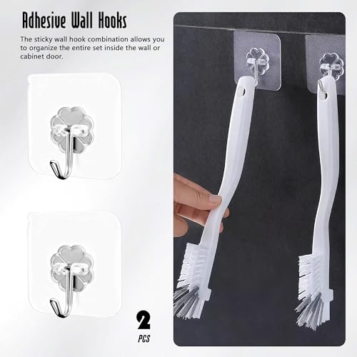 BDS-HOME 12-Piece Crevice Cleaning Brush Set for Kitchen and Bathroom