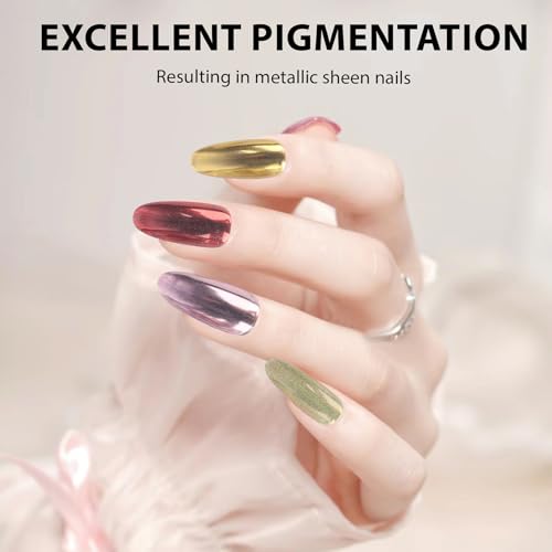 Silver Chrome Nail Powder - 2g Metallic Mirror Effect Art Pigment