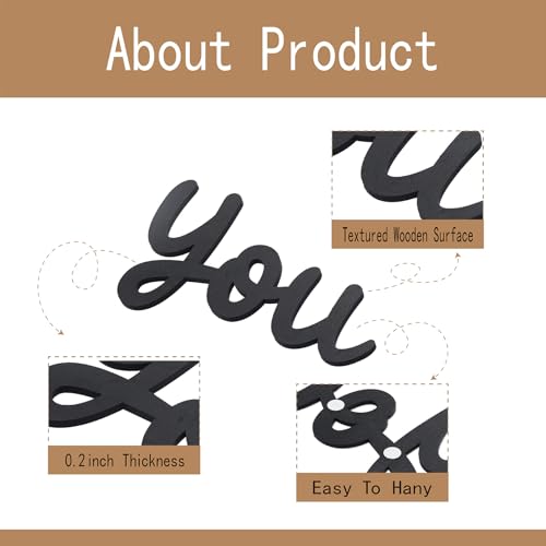 OYEFLY Love You Bye Wooden Wall Decor for Family
