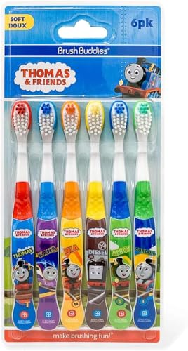 Brush Buddies Thomas & Friends Toddler Toothbrush Set 6-Pack Soft Bristles