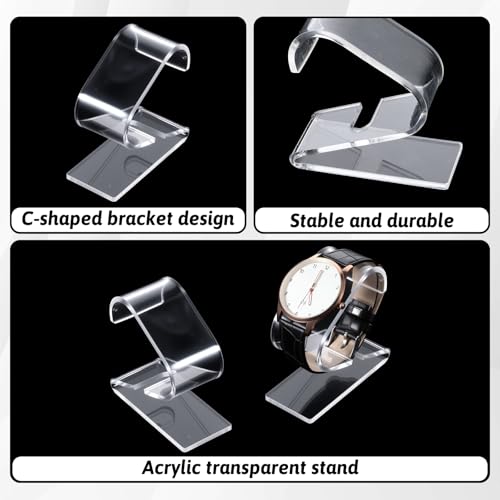 Prasacco Clear Watch Display Stand - 2 Pack Organizer for Jewelry