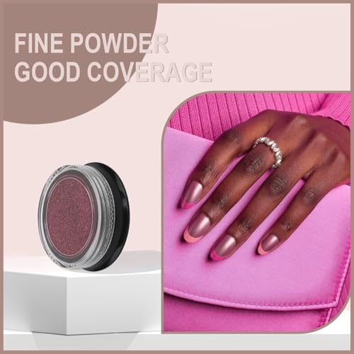 Artdone 16 Colors Chrome Nail Powder Aurora Metallic Mirror Effect Pigment