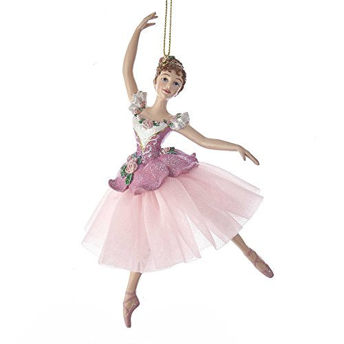 Nutcracker Ballet Ballerina Christmas Tree Ornament Pink White Decor