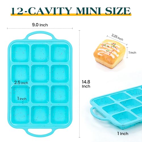 KASHME 12-Cavity Non-Stick Brownie Pan with Metal Frame