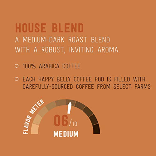 Happy Belly Medium Roast Coffee Pods - House Blend, 100 Count