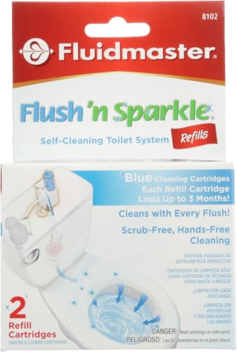 Fluidmaster Flush 'n Sparkle Automatic Toilet Bowl Cleaner Refills, 16 Pack